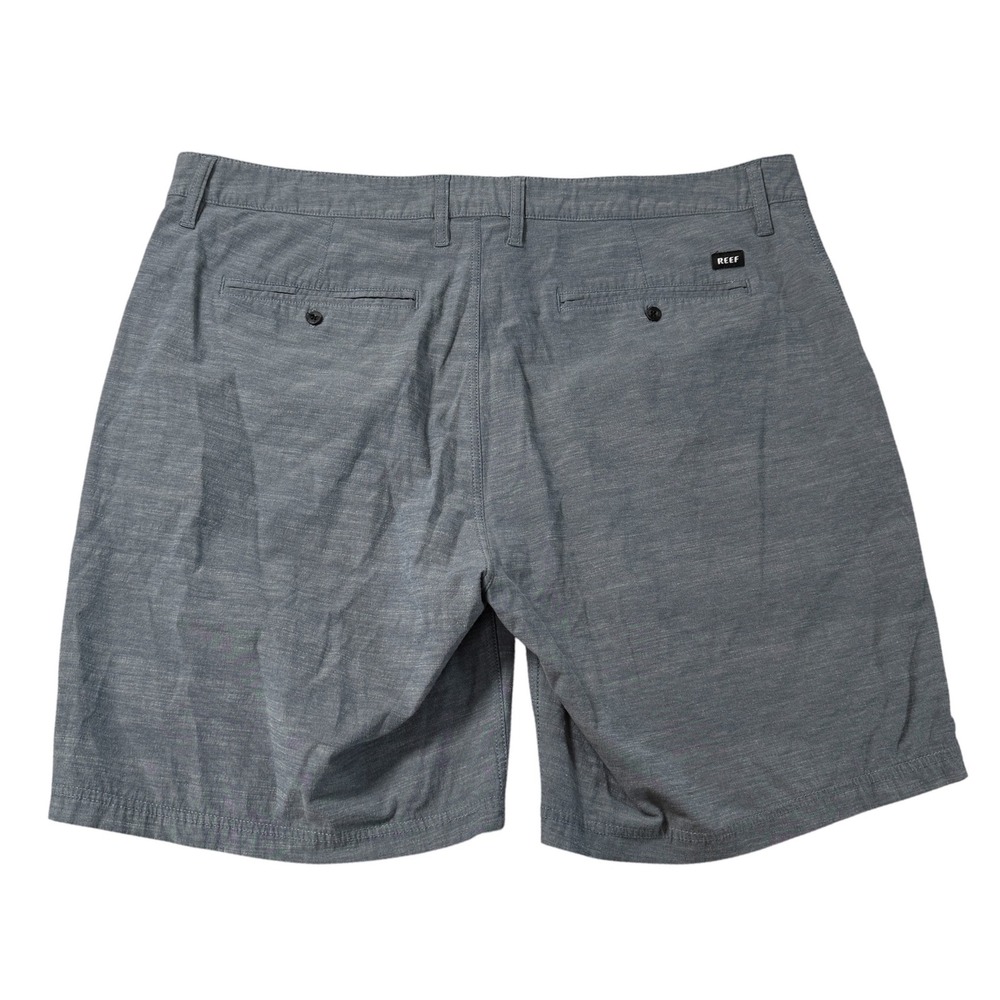 Reef Mens 38 Hybrid Shorts Heather Gray Stretch Cotton Blend Surf Casual 8" - Picture 2 of 8